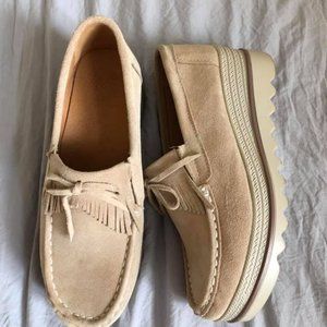 Nude suede Loafers